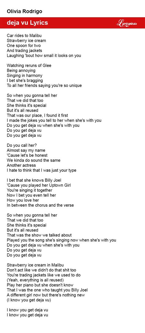 deja vu lyrics|More.